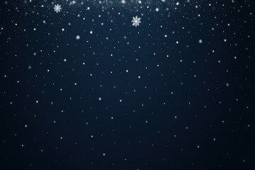 Elegant snowfall night sky