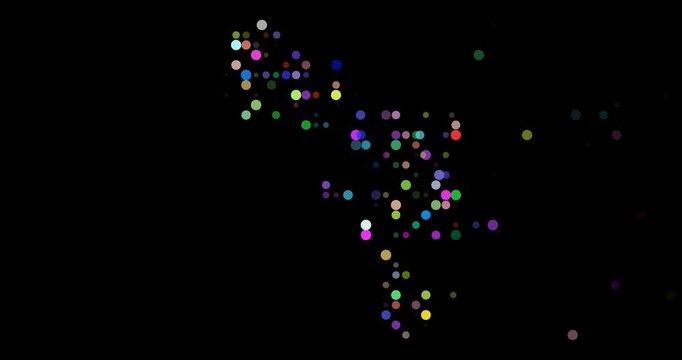 Animated Circles Build Bonaire Sint Eustatius and Saba Silhouette Shape