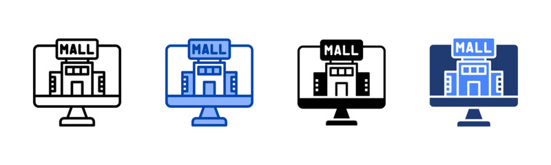 Digital icon set multiple style collection