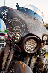 Harley-Davidson custom esposta alla Festa Bikers di Orio al Serio, Italia.	