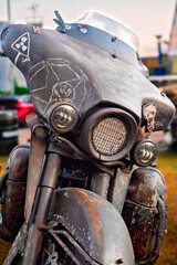 Harley-Davidson custom esposta alla Festa Bikers di Orio al Serio, Italia.	