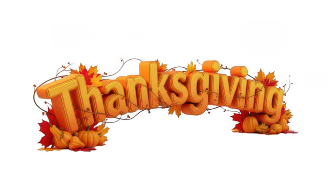 Happy Thanksgiving Concept with Autumn Decorations and Festive Mood