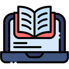 Vector icon Tutorial, Laptop, Online Education, Video Tutorials, Scholastics, ELearning