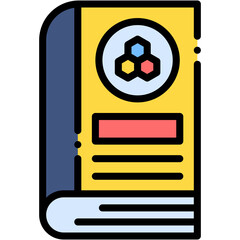 Vector icon Book, Chemistry, Learn, Knowledge, Science, Learning