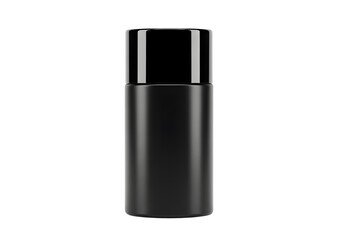 Sleek Black Spray Bottle for Cosmetics, Personal Care and Packaging Mockup, Isolated on Transparent Background