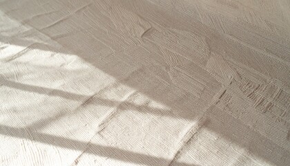 Beige Fabric Texture with Shadow Soft Light Cloth Background Wrinkled Surface Design