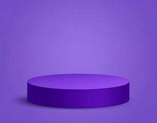 Solid purple cylindrical platform with a violet gradient background