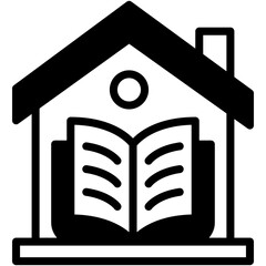 Vector icon Homeschooling, Learn, Education, Homework, Learning, Book