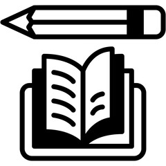Vector icon Study, Education, Knowledge, Learning, Power, Study