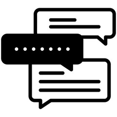 Vector icon Chat, Conversation, Speech Bubble, Help, Learn, Chat Bubbles