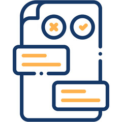 Vector icon Question, Answer, Paper, Learning, Conversation, File