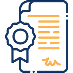 Vector icon Certificate, Diploma, Document, Degree, Paper, Certified