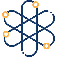 Vector icon Atomic, Learn, Atom, Physics, Education, Education