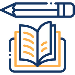 Vector icon Study, Education, Knowledge, Learning, Power, Study