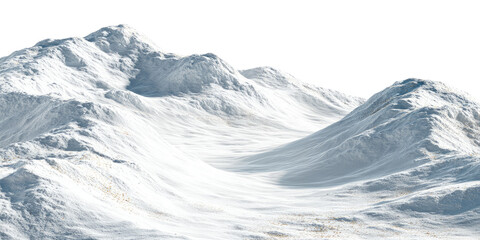 Snowy mountain range panorama