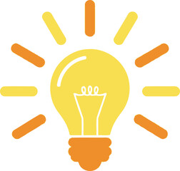 Bright glowing lightbulb symbolizing a brilliant idea or inspiration