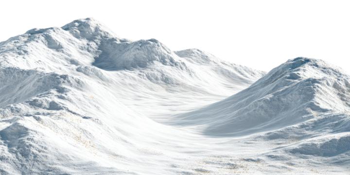 Snowy mountain range panorama