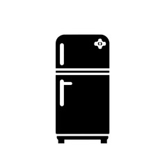 Modern Double Door Refrigerator Fridge Vector Illustration