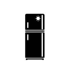 Modern Double Door Refrigerator Fridge Vector Illustration