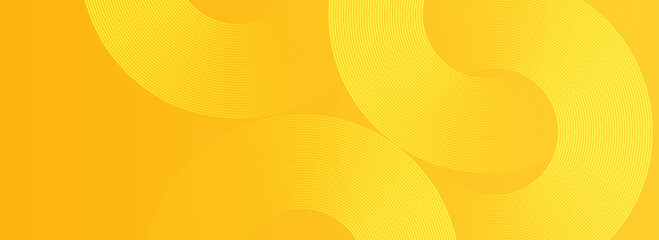 Yellow abstract background with circular shapes composition Vector ilustration
