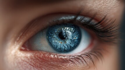 "Vision in Blue: Abstract Close-Up of a Woman&rsquo;s Eye