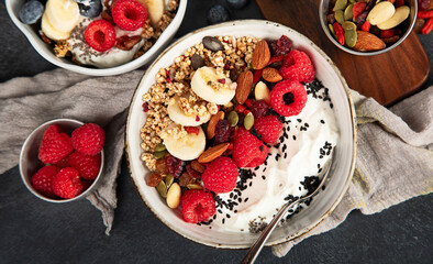 Healthy vegan breakfast. Diet concept.