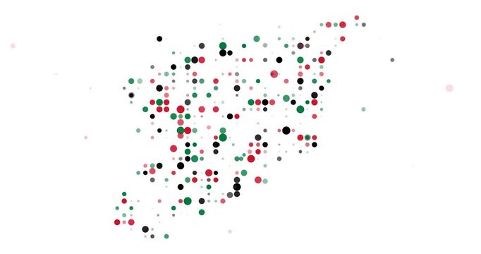 Generative Orbs Swarm to Sculpt Ethereal Syrian Outline