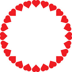 Love Hearts Frame Mandala Vector Design Pattern