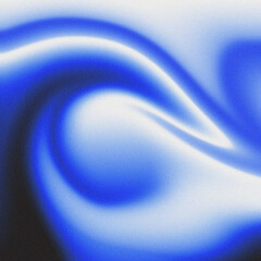 Abstract vibrant blue and white gradient liquid swirl texture background