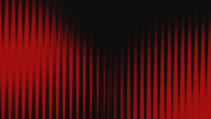 Vertical striped glass background with red and black gradations. Wavy glass texture, striped frosted surface	