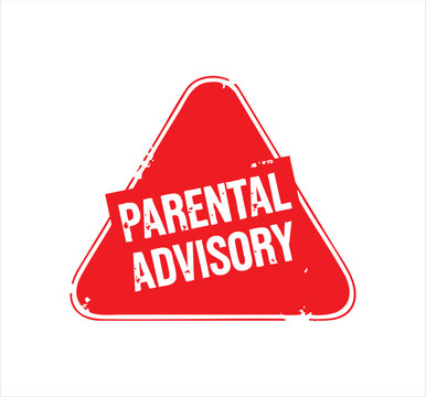 Parental advisory warning label for explicit content and music content warnings