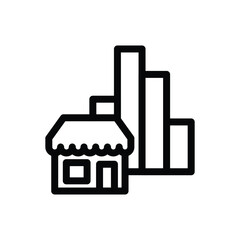 Market analysis outline icon vector design good for web or mobile app