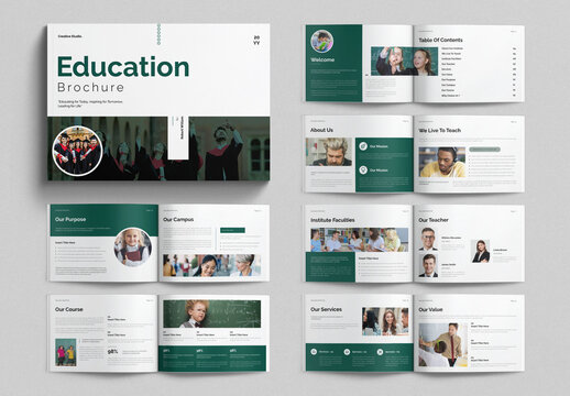 Education Brochure Template Landscape