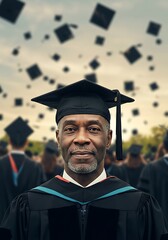 卒業式 達成感 笑顔の卒業生