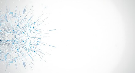 抽象的ネットワークデザイン 白背景