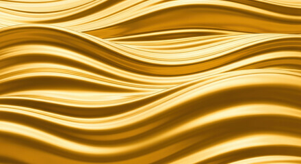 Obraz premium Abstract golden wave background with smooth flowing lines for concept of luxury, wealth, elegance, or premium product presentation