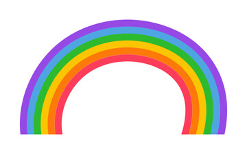 Colorful Rainbow Arch Cartoon for Pride Month Graphic