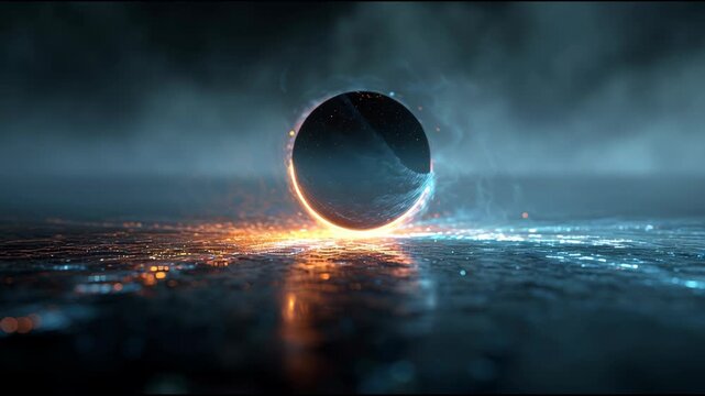 A radiant sphere emerging from darkness, symbolizing rebirth and new beginnings. Perfect for transformation, leadership, and motivational visuals.