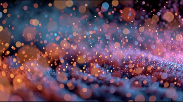 Colorful cosmic particles expanding in slow motion, symbolizing creation, imagination, and new beginnings. Perfect for creative campaigns and inspirational storytelling visuals.