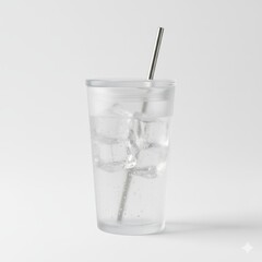 Stay refreshed with cool water and a reusable straw