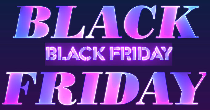 Black Friday Neon Sign dual tone, old school retro signboard style animation. Black Friday 2025 glowing event promotion, sales advertisement. Discount offers concept on big deals, Banner design.