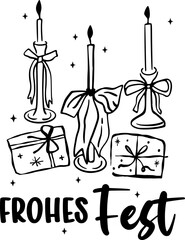 Frohes Fest Weihnachten datei vector featuring elegant festive lettering, perfect for christmas greeting cards, posters, and seasonal holiday designs.