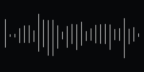 blue sound wave icon. Podcast soundwave line of voice. Record music player. Mobile talk track. Sound waves for voice message. Audio wave icon. minimal audio symbols for podcast, music, or broadcasting