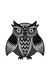 Obraz premium owl on white background