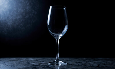 A Portrait of Understated Elegance: The Thin Stem of a Crystal Wine Glass