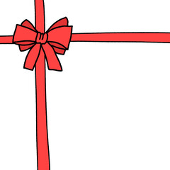 성탄절 빨간 리본