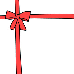 성탄절 빨간 리본