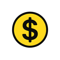 Dollar Sign Icon Symbolic Representation of Finance, Currency, and Financial Transactions