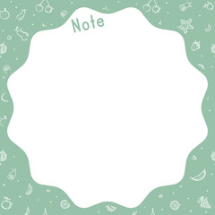 Cute Note Paper Template	