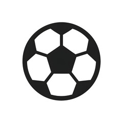 Soccer Ball Icon Black and White Illustration for Sports and Games, Symbol of Competition